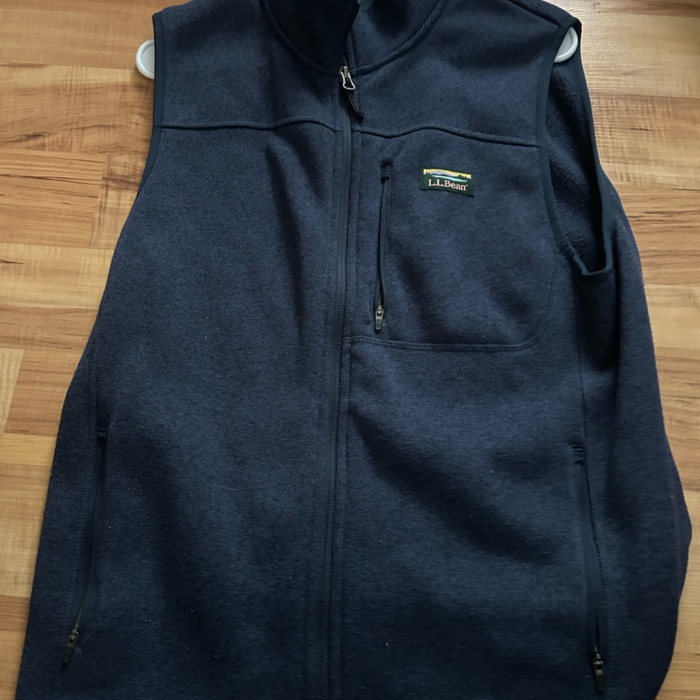 L.L. Bean Dark Blue Zip-Up Vest